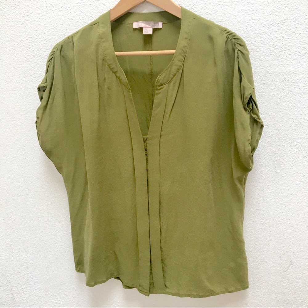Green Silk Blouse by Love21